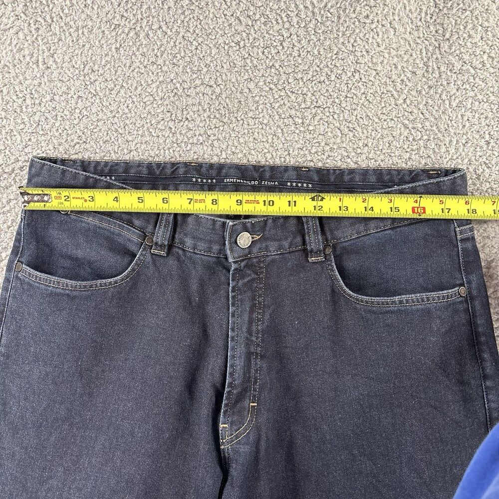 Ermenegildo Zegna Jeans 36x27 Dark Wash Straight Leg Denim Made in Italy Luxury - Picture 3 of 7